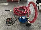 8 · PORTABLE ORANGE FLUID PUMP, 415V WITH PVC SUCTION HOSE, STAINLESS STEEL FITTINGS